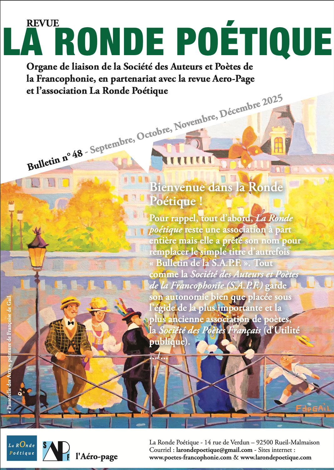 Couverutre de la revue LA TABLE POETIQUE